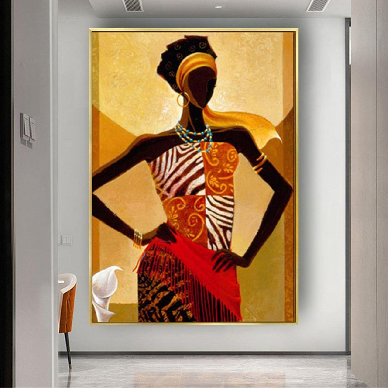 絵画　アート　美術作品　アフリカの女性 絵画 アート 美術作品 アフリカの女性 Amazon.co.jp: ZFXFHDR(へ